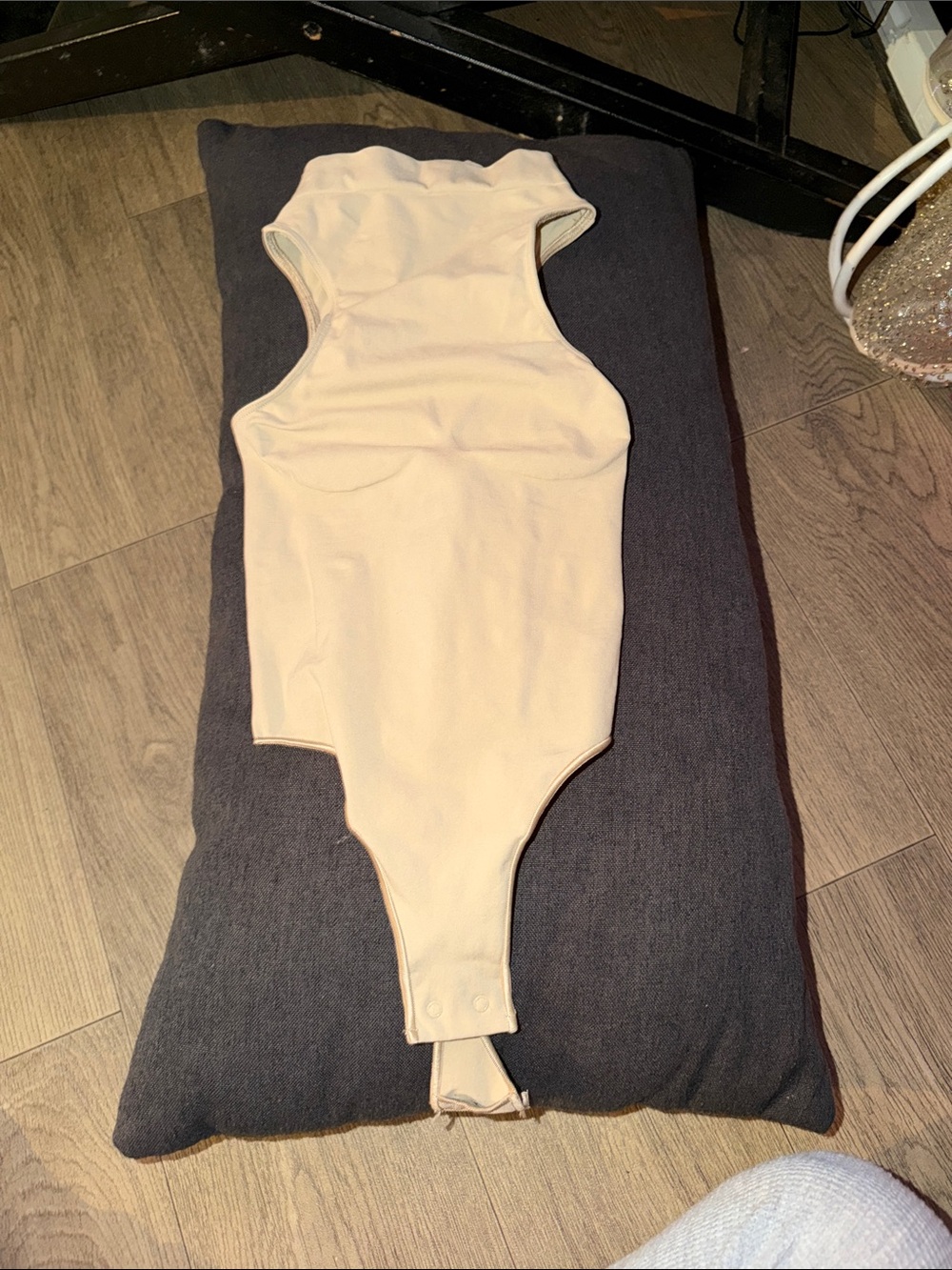 SKIMS Nude High-Neck Ribbed Bodysuit